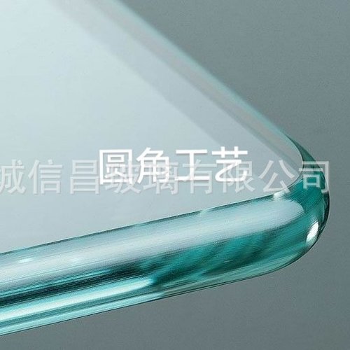 江城信昌超白磨砂钢化防火玻璃地簧门