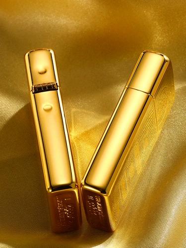 Подлинный Zippo Ligher Pink Brick 18k Gold Lating 1941 Подлинный ветрозащитный и узкий машинный индивидуальная подарочная коробка хрустальной машины