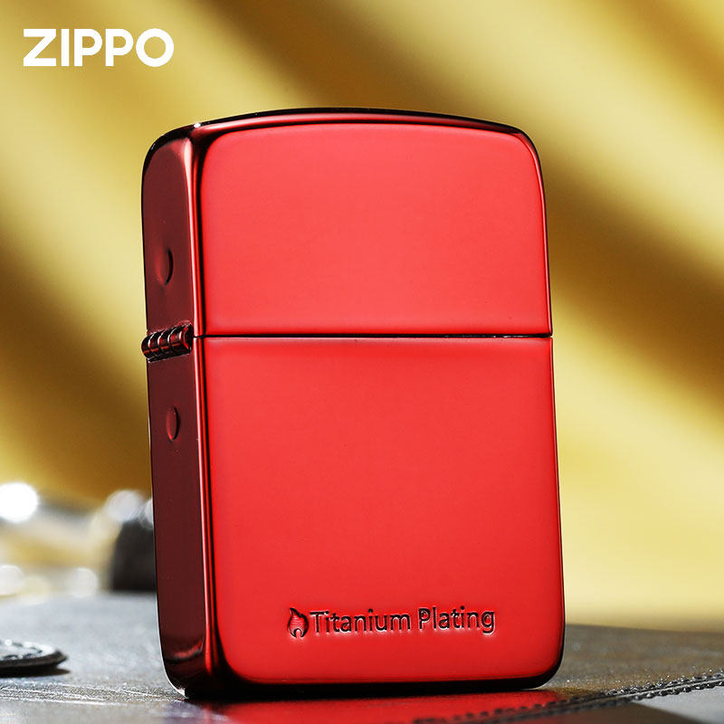 正版zippo打火机1941复刻红镀钛盔甲雅痞煤油防风送礼男友高档