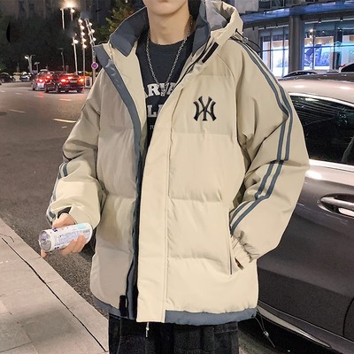 大码时尚羽绒棉服男2025新款女棉衣潮牌风连帽加厚棉袄外套冬季