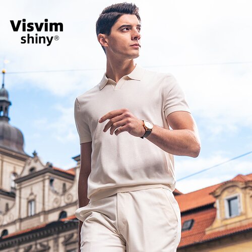 【海鸥领针织T】VISVIM SHINY凉感抗皱t恤透气夏季商务polo短袖男