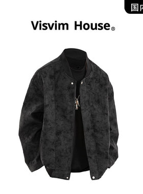 VISVIM BESSEL飞行夹克男士秋冬新款休闲大码棒球服加绒加厚外套