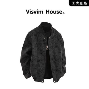 VISVIM BESSEL飞行夹克男士秋冬新款休闲大码棒球服加绒加厚外套