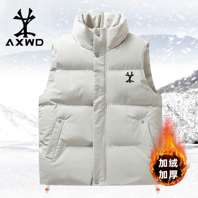 立领棉马甲男秋冬季2025新款防风防水加厚保暖羽绒棉背心外套女
