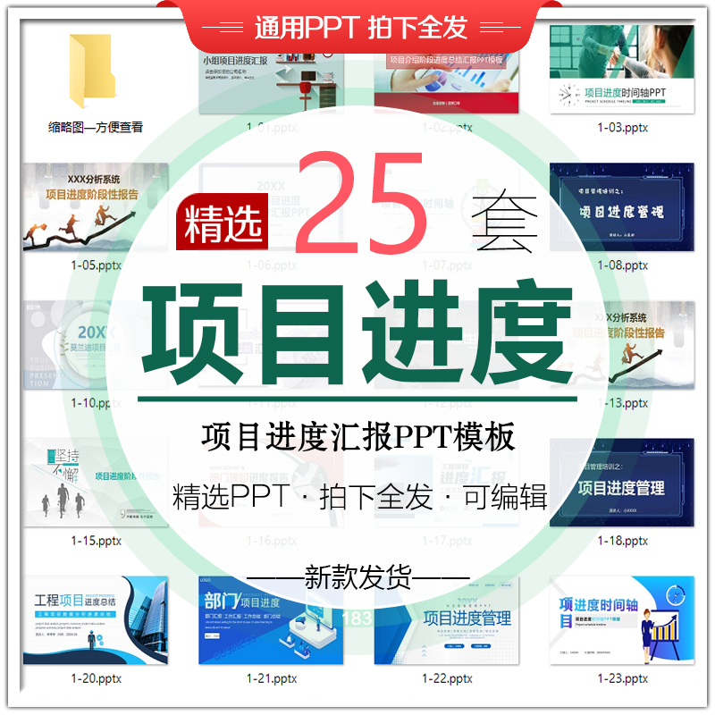 小组项目进度报告PPT模板阶段性工作汇报实施方案蓝色商务扁平化