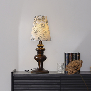 法式复古台灯卧室床头柜新款中古风装饰灯美式高级感实木氛围灯具