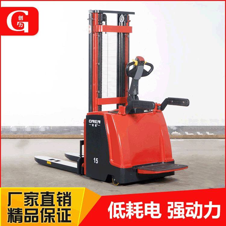 厂家供应欧能全电动叉车仓储物流运输设备叉车平衡式升高堆垛叉车