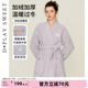 DPLAYSWEET 珊瑚绒爱心烫饰紫色家居服加厚保暖舒适睡袍 暖暖绒