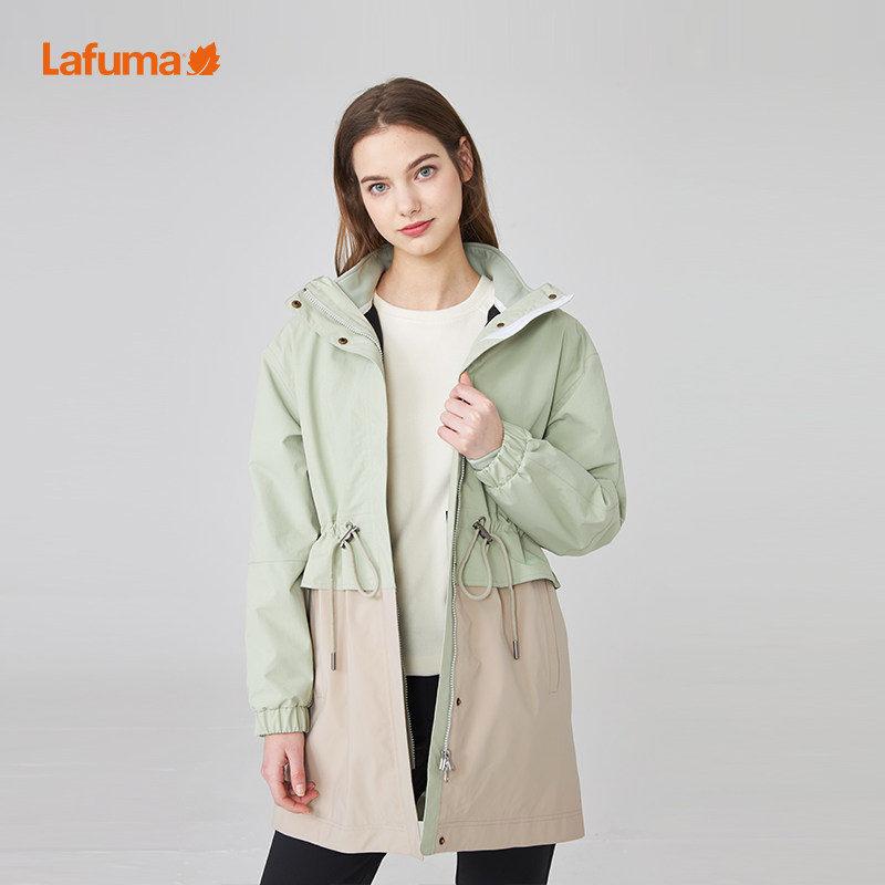 LAFUMA乐飞叶秋冬新款户外中长女防泼水软壳三合一风衣LFJA1DZ90