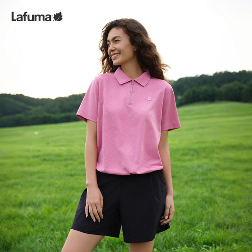 乐飞叶户外速干POLO衫女短袖