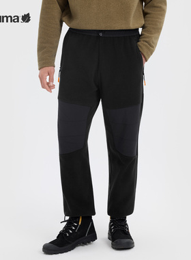 LAFUMA户外冬季摇粒绒抓绒长裤男拼接休闲裤运动保暖裤LMPA5DL96