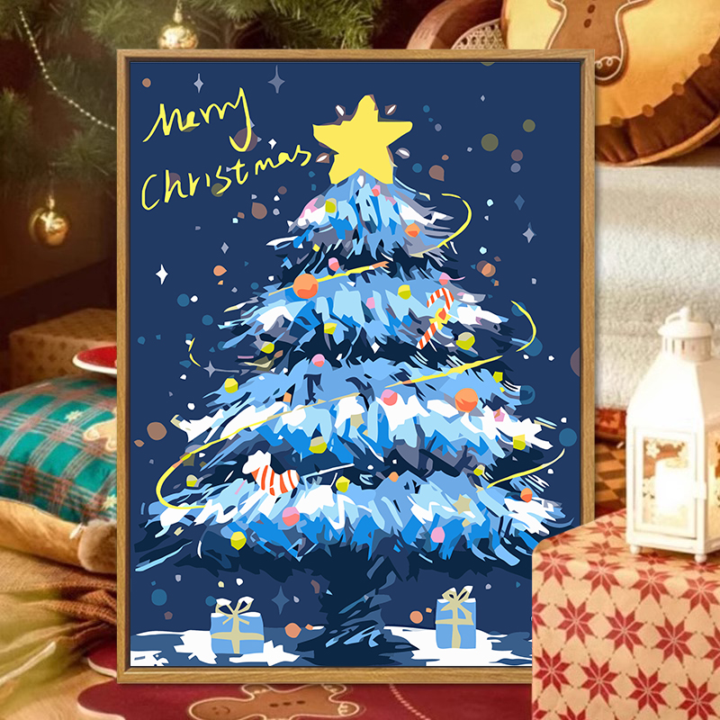 2025高颜值圣诞树DIY数字油画