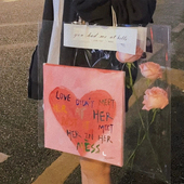 礼物包装 袋diy数字油画丙烯画网红ins风透明礼品袋子