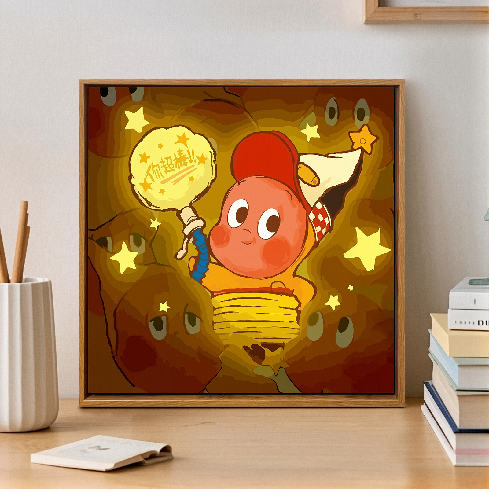 星星人泡泡玛特DIY数字油画