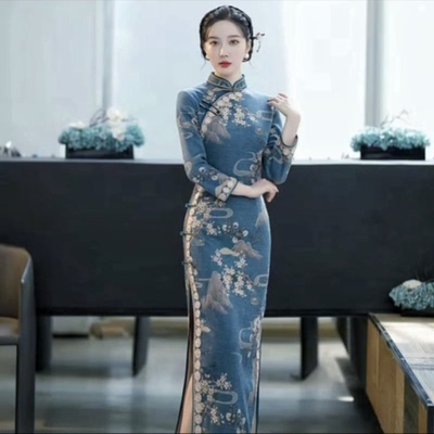 2025秋冬季新款复古中国风旗袍