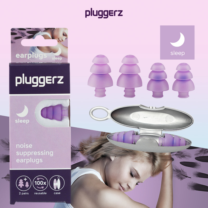 pluggerz专业隔音耳塞睡觉防噪音呼噜睡眠用超级降噪静音飞机减压