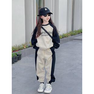 女童运动套装2025新款女孩春装大童卫衣春秋童装时髦洋气炸街