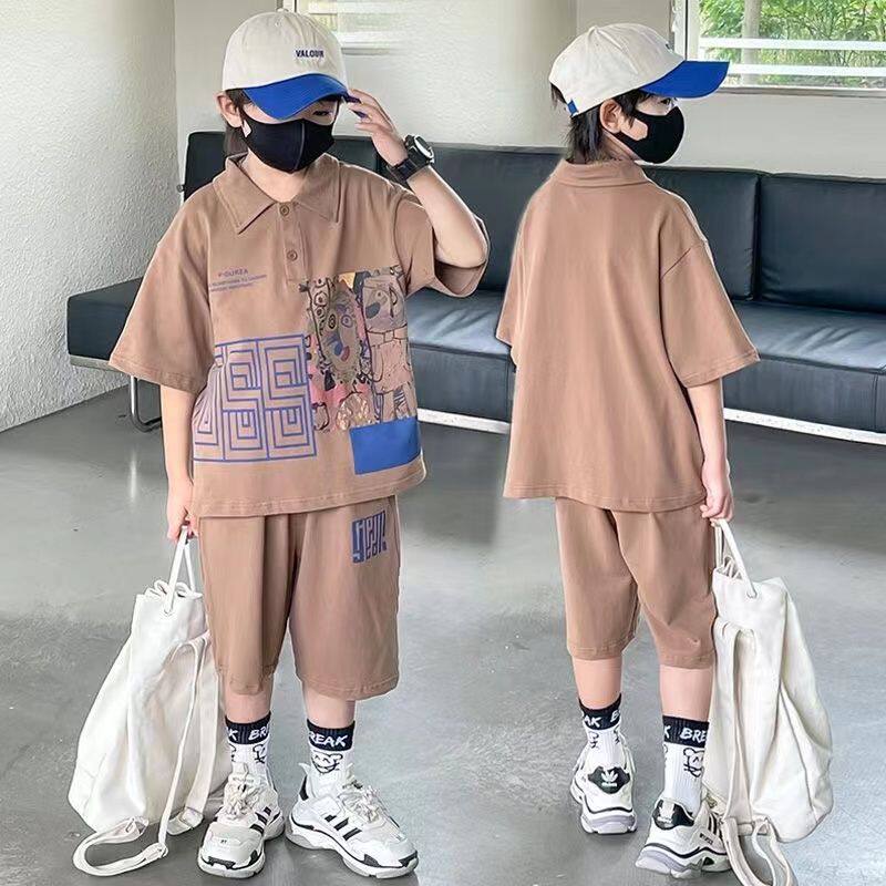原版质量套装夏季儿童装短裤两件套速干篮球服夏装中大童薄款衣服