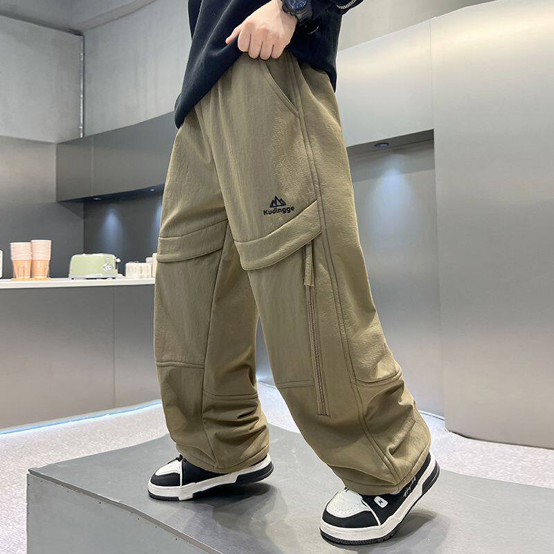 儿童装男童工装裤子春秋款2026新款秋装男孩休闲长裤中大童秋季潮