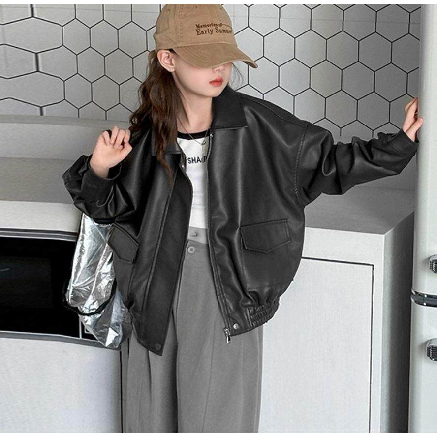 原版套里布童装女童秋冬季外套2026韩版洋气时髦百搭皮夹克外套