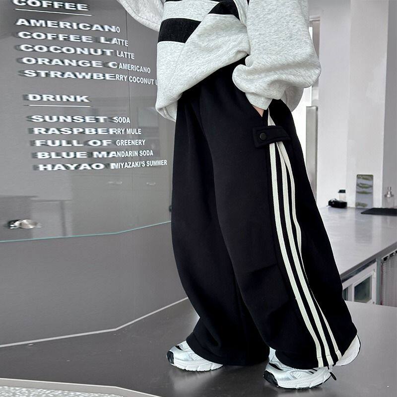 男童裤子春秋款2026新款儿童装春季运动卫裤直筒阔腿大童男孩春装