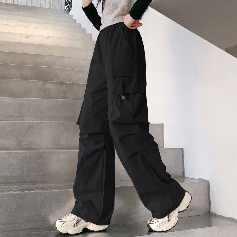 2026新款女童裤子春秋款儿童工装裤中大童休闲裤百搭宽松直筒裤潮