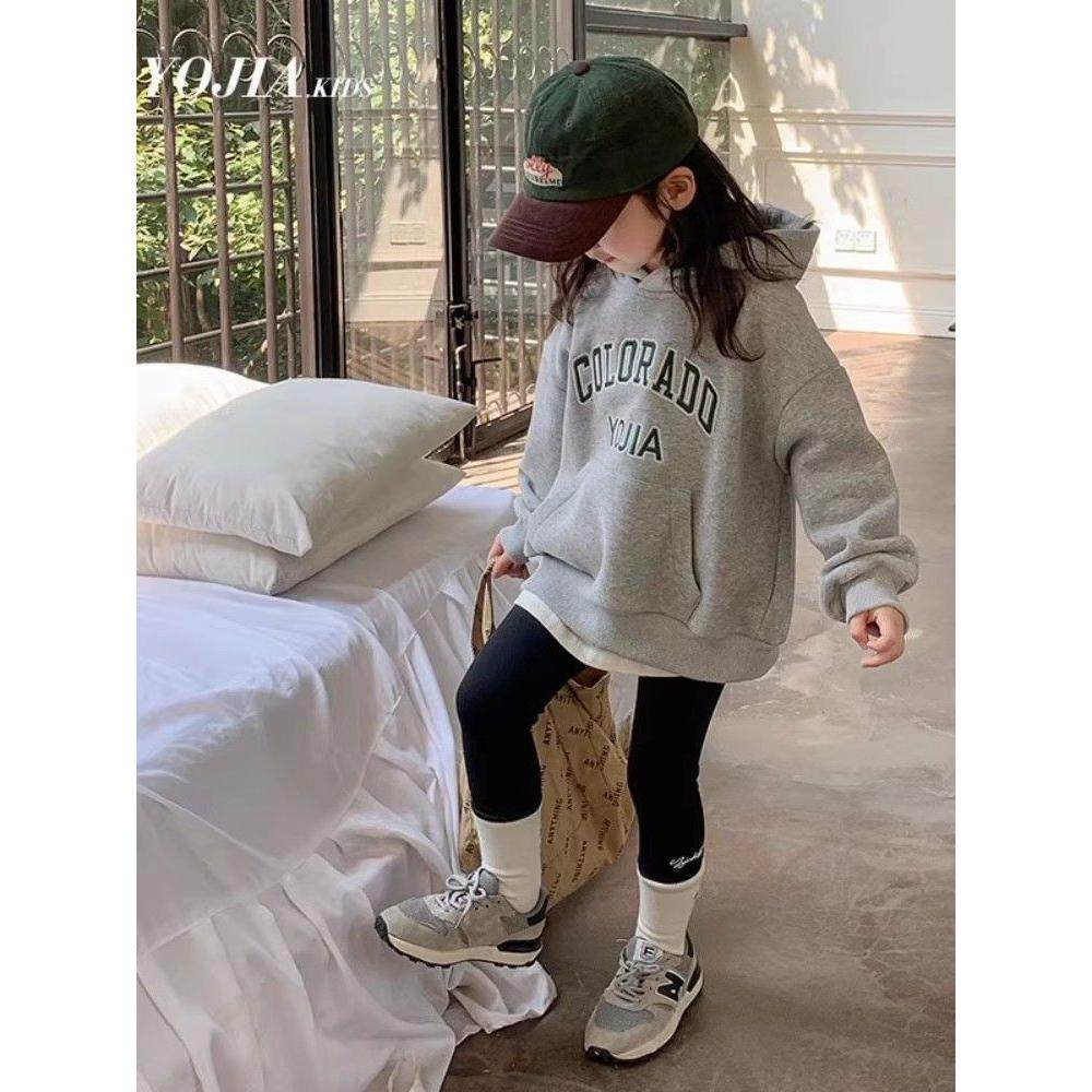 女童卫衣秋冬2025新款秋装童装宝宝连帽加厚儿童上衣冬季薄款