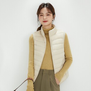 波斯豋官方旗舰店2025新款轻薄羽绒马甲背心女90白鸭绒薄款羽绒服