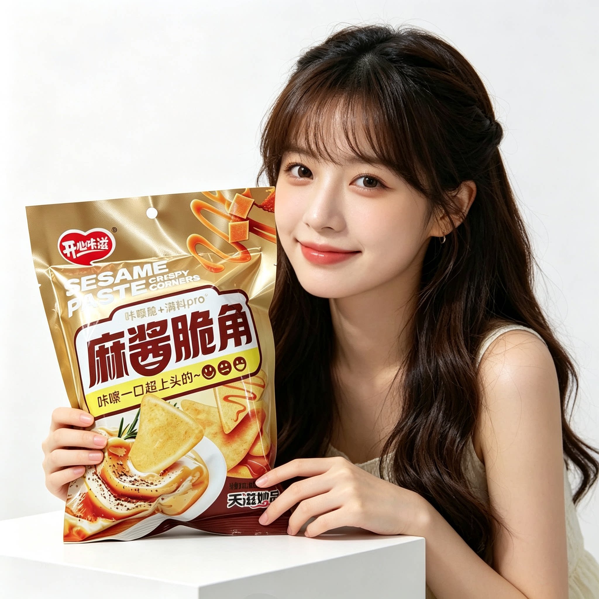 开心咔滋麻酱脆角薯片膨化食品儿童小零食办公室追剧小吃解馋零食