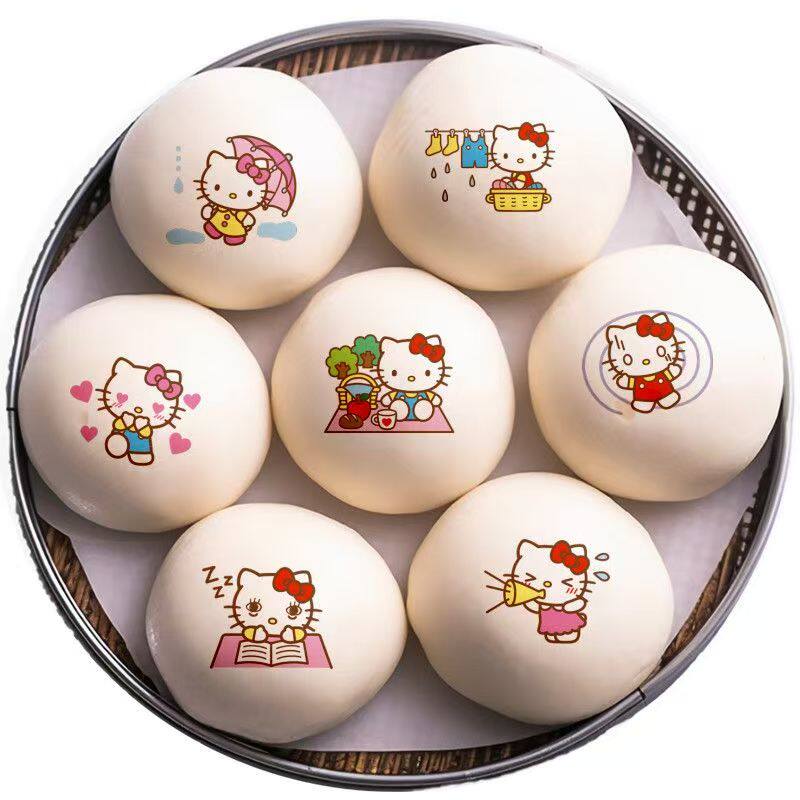 HelloKitty 糯米纸馒头贴蒸包子贴威化纸新年喜庆烘焙卡通可食用