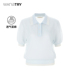 wana 海盐蓝氧气感polo针织T恤 新品 try轻薄亚麻针织短袖 2025夏季