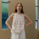 蕾丝挂脖背心吊带夏韩系气质吊带女 try纯棉无袖 明星同款 wana