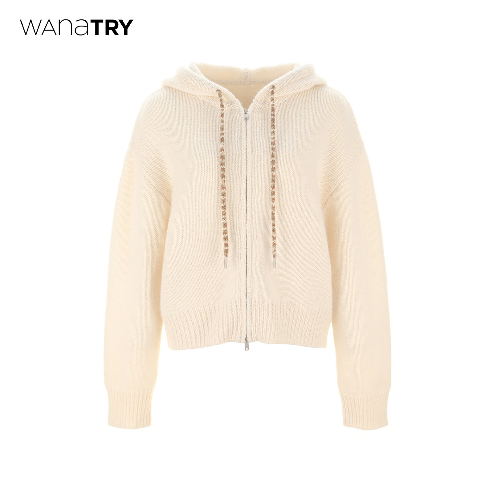 wanatry绵羊毛连帽休闲开衫