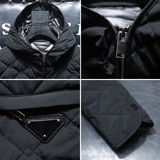 菱形格子保暖棉服冬新款男士高端品质连帽棉衣D316-88907-P180，男装棉衣，电商D316