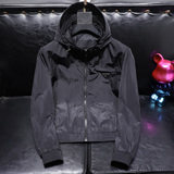 帽子可脱卸秋冬欧货连帽百搭纯色拉链夹克外套男JK2572-P145，男装夹克，电商D316