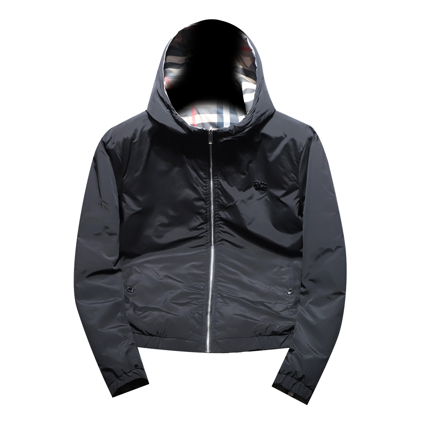 双面穿冬季新款男士连帽格子羽绒棉棉服休闲外套D316-2388-P185,男装棉衣,电商D316
