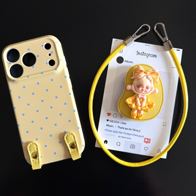 波点娃娃适用苹果17promax菲林手机壳iPhone16全包软壳华为P80小米VIVOX300荣耀一加OPPO韩版ins风保护套潮玩