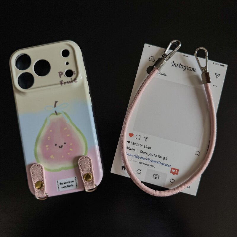 可爱芭乐适用苹果17promax菲林手机壳iPhone16全包软壳华为P80小米VIVOX300荣耀一加OPPO韩版ins风保护套清新