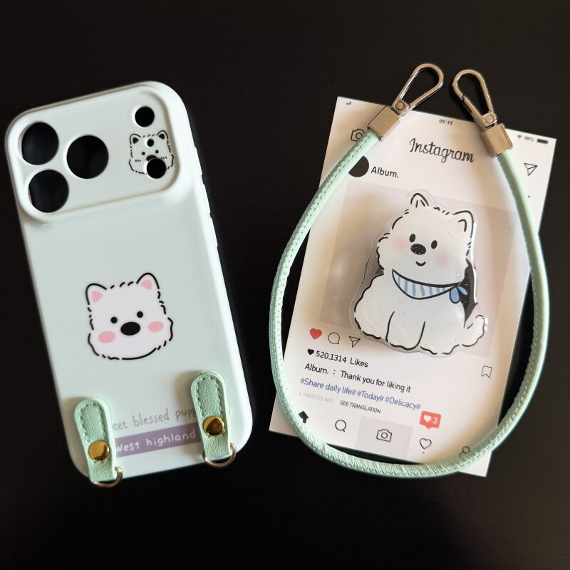 可爱西高地适用苹果17promax菲林手机壳iPhone16全包软壳华为P80小米VIVOX300荣耀一加OPPO韩版ins风保护套