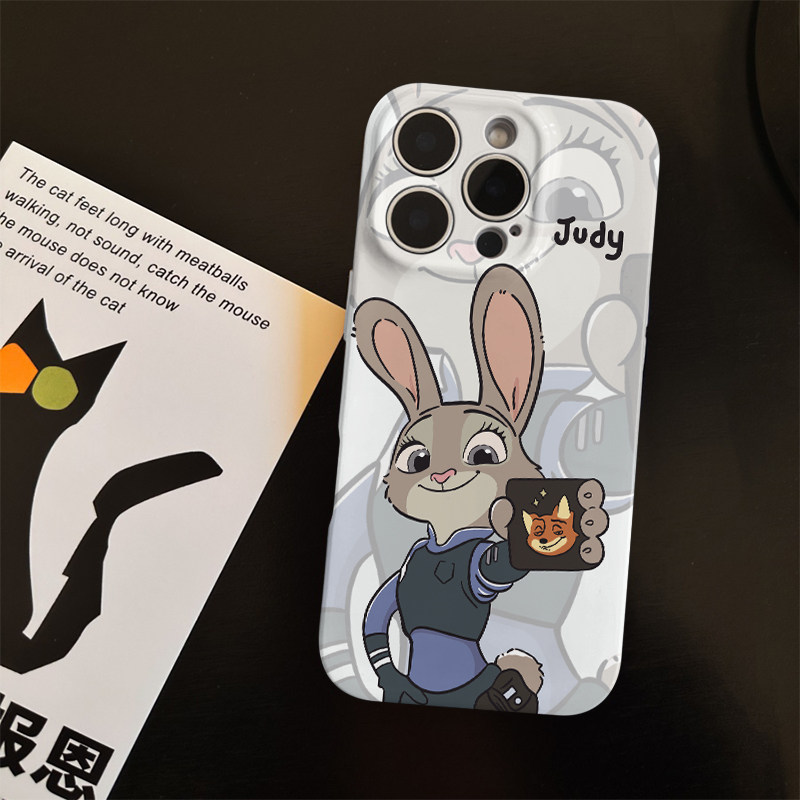 朱迪警官适用苹果17promax菲林手机壳iPhone16全包软壳华为P80小米VIVOX300荣耀一加OPPO韩版ins风保护套卡通