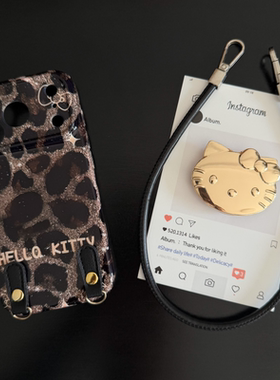 金色豹纹KT适用苹果17promax菲林手机壳iPhone16全包软壳华为P80小米VIVOX300荣耀一加OPPO韩版ins风保护套