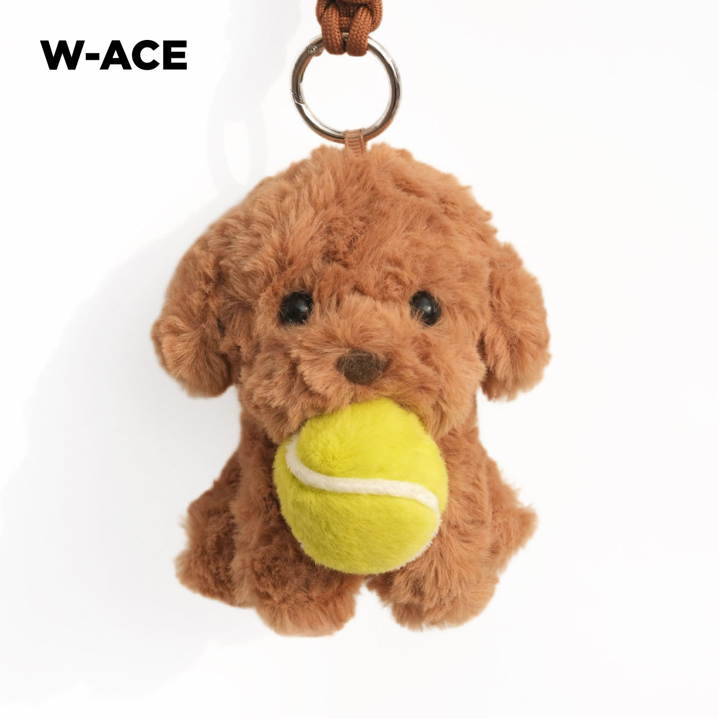 W-ACE捡球小狗可爱泰迪毛绒公仔玩偶包包挂件创意趣味挂饰礼物