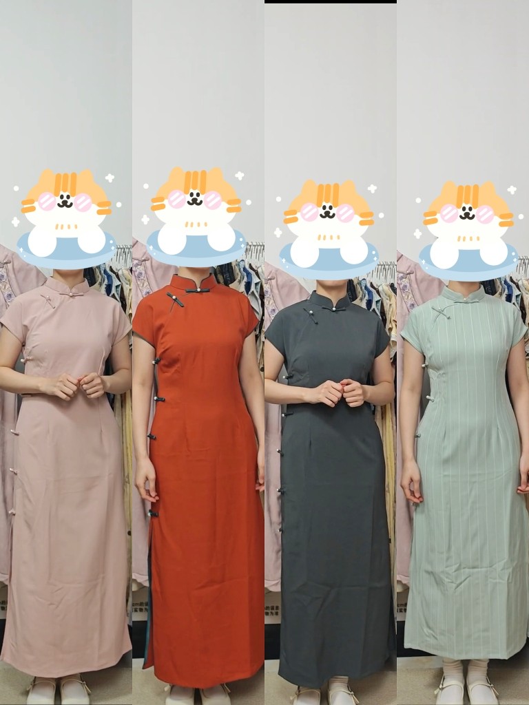 【浅浅】落萦改良旗袍年轻少女新中式连衣裙复古民国日常可穿小个