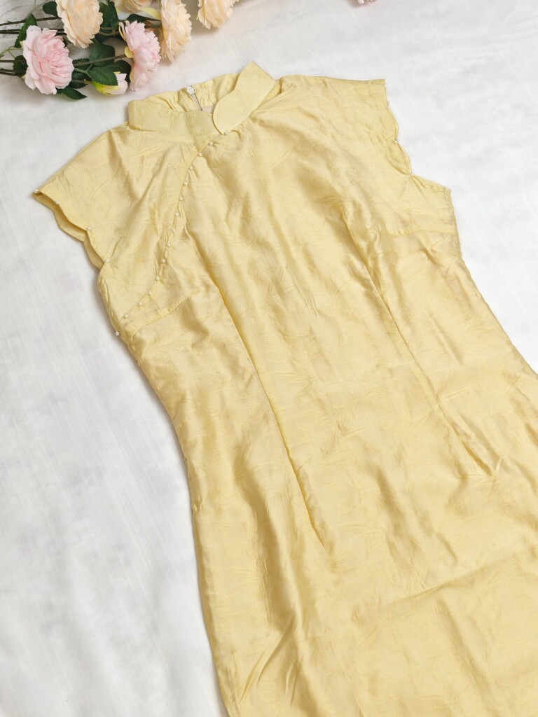 【知夏】落萦少女改良旗袍新中式无袖连衣裙日常可穿小个子订婚