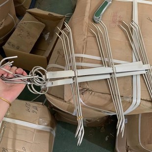 不锈钢港式叉烧环叉烧针3层鸡翅勾三层鸡翼环鸡翅烤针叉烧挂钩