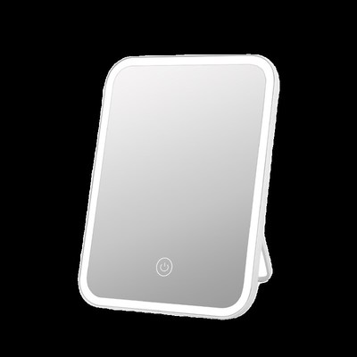 镜子化妆镜led补光灯折叠可携式大号带灯女生镜子简约桌面台式礼