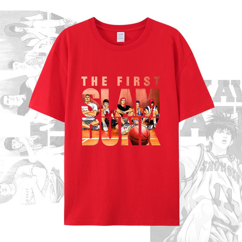灌篮高手樱木花道短袖T恤男女纯棉宽松嘻哈篮球动漫周边情侣服装