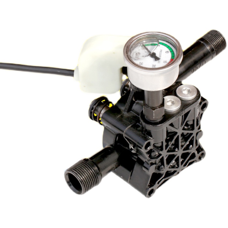 指南车洗车机配件原厂泵头带压力表泵体泵盖组件出水小无压力修复