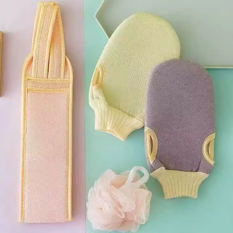 搓澡巾2024新款女士洗澡巾后背手套女生不疼家用搓泥厚款细砂搓背