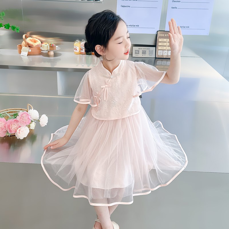 女童连衣裙夏装2024新款儿童夏季新中式国风公主裙女宝宝汉服裙子